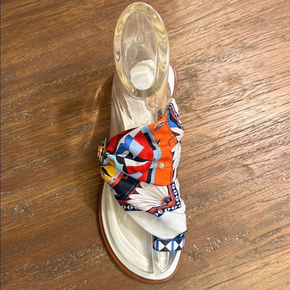 Tory Burch Selby Scarf Sandal - Picture 8 of 16